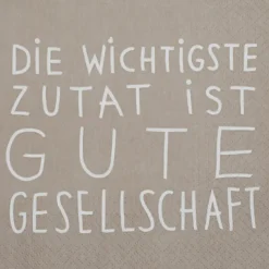 Räder Servietten Und Serviettenringe|Servietten>Serviette „Die wichtigste Zutat", 33x33cm