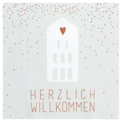 Räder Servietten|Servietten Und Serviettenringe>Serviette „Herzlich Willkommen", 33x33cm