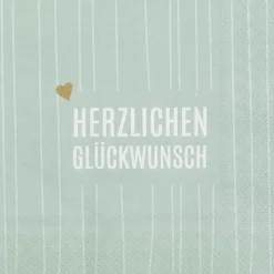 Räder Servietten Und Serviettenringe|Servietten>Serviette „Herzlichen Glückwunsch", 33X33 cm
