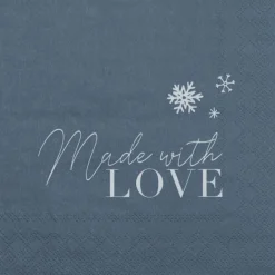 Räder Servietten Und Serviettenringe|Servietten>Serviette „Made with love", 33x33cm