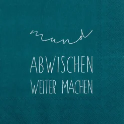 Räder Servietten Und Serviettenringe|Servietten>Serviette „Mund abwischen weiter machen", 33X33 c