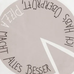 Räder Servietten Und Serviettenringe|Servietten>Serviette „Pizza macht alles besser", 33x33cm