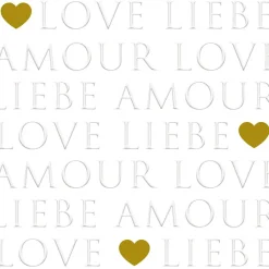 ppd Servietten|Servietten Und Serviettenringe>Servietten 33x33cm Love Letters pearl