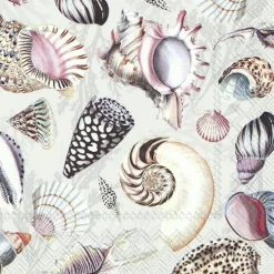 IHR Servietten Und Serviettenringe|Servietten>SHELLS OF THE SEA Nature Cocktail-Servietten C 902