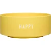 Design Letters ApS Schalen>Snack Bowl Happy yellow Schälchen