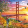 Schmidt Spiele Erwachsenenpuzzle>Spaziergang zur Golden Gate Bridge - Puzzle 2000 T