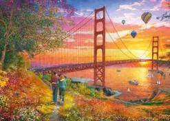 Schmidt Spiele Erwachsenenpuzzle>Spaziergang zur Golden Gate Bridge - Puzzle 2000 T