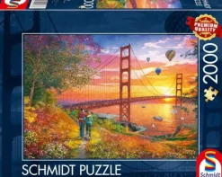 Schmidt Spiele Erwachsenenpuzzle>Spaziergang zur Golden Gate Bridge - Puzzle 2000 T