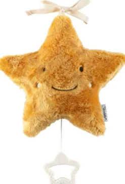 Sterntaler Spieluhren Und Mobile>Spieluhr mittel Stern mattgelb