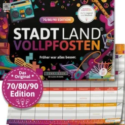 Denkriesen Familien- Und Gesellschaftsspiele>STADT LAND VOLLPFOSTEN® - 70/80/90 EDITION - Frühe