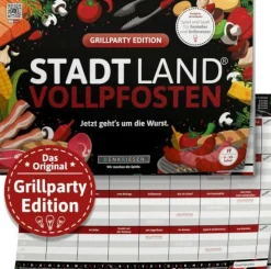 Denkriesen Familien- Und Gesellschaftsspiele>STADT LAND VOLLPFOSTEN® - Grillparty Edition - Jet