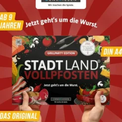 Denkriesen Familien- Und Gesellschaftsspiele>STADT LAND VOLLPFOSTEN® - Grillparty Edition - Jet