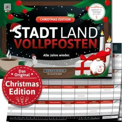 Denkriesen Familien- Und Gesellschaftsspiele>STADT LAND VOLLPFOSTEN® Weihnachtsedition "Alle Ja