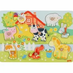 Gollnest & Kiesel Kleinkindpuzzle|Spielen>Steckpuzzle Bauernhoftiere