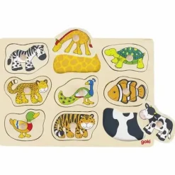 Gollnest & Kiesel Kleinkindpuzzle|Spielen>Steckpuzzle mit Hintergrund Was gehört zu wem?