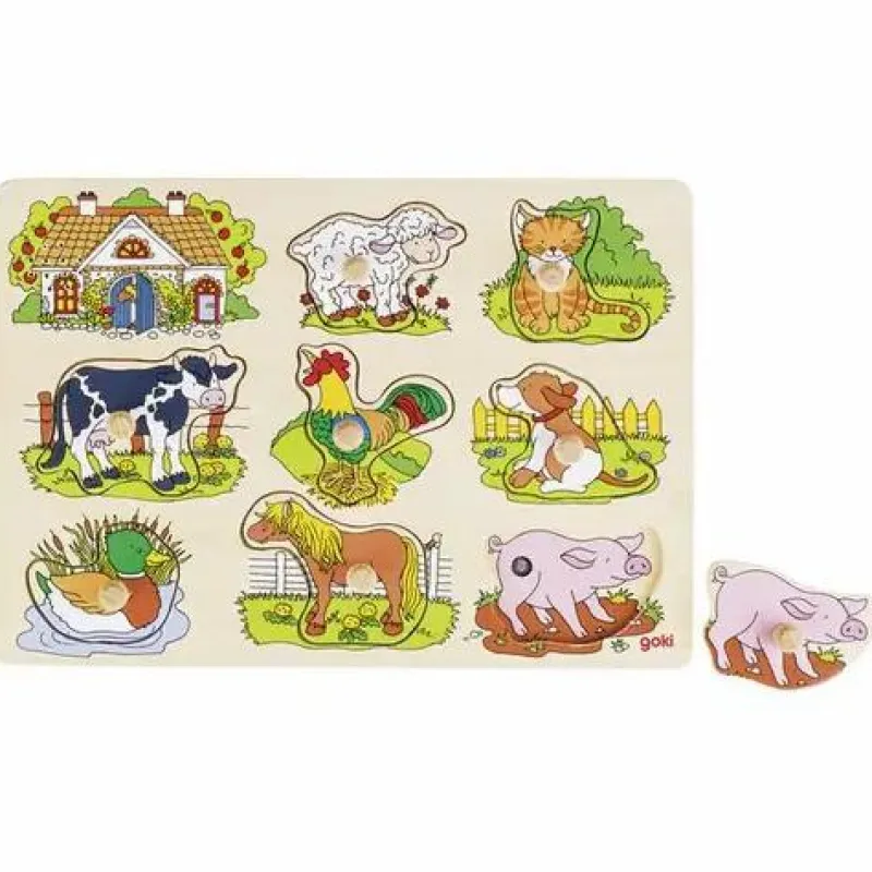 Gollnest & Kiesel Kleinkindpuzzle|Spielen>Steckpuzzle Tierstimmen Bauernhof
