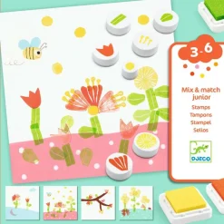 Djeco Basteln>Stempel 3-6: Mit Blumen