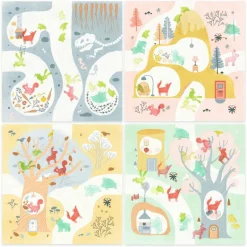 Djeco Basteln>Stempel 3-6: Zu Besuch