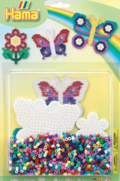 Dan Import-HAMA® Basteln>Stiftplatte Perlen Schmetterling 1100 Stück