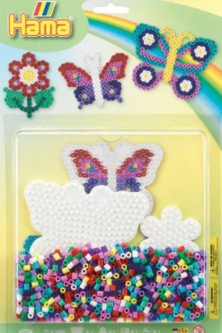 Dan Import-HAMA® Basteln>Stiftplatte Perlen Schmetterling 1100 Stück