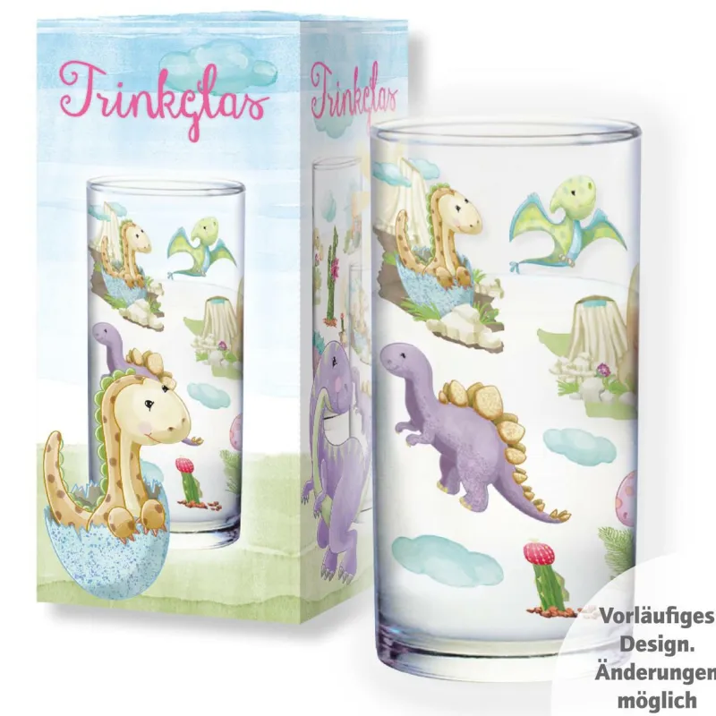 Mauder Verlag Kinder>TapirElla Trinkglas, Süße Dinos