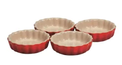 Le Creuset Tarte- Und Quicheformen, Crême Brulée>Tarteform 4er-Set Kirschrot