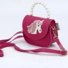 Kisme Taschen Und Körbe>Tasche Einhorn Perlenbügel pink