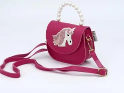 Kisme Taschen Und Körbe>Tasche Einhorn Perlenbügel pink