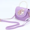 Kisme Taschen Und Körbe>Tasche Einhorn Perlenbügel lila