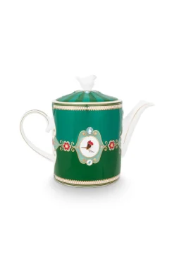 Pip Studio Farbe>Teekanne „Love Birds", Medallion, emerald-grün, 1.