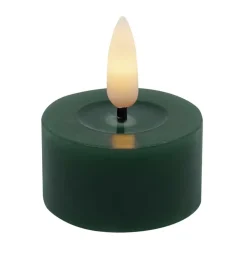 Candela Lights Kerzen, Leuchter Und Zubehör>Teelicht LED 2er Set Echtwachs winter green smooth