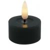 Candela Lights Kerzen, Leuchter Und Zubehör>Teelicht LED 2er Set Echtwachs winter black smooth