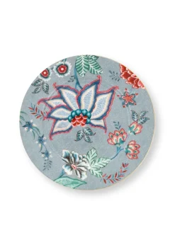 Pip Studio Farbe>Teller „Flower Festival", hellblau, Ø: 17cm