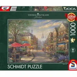 Schmidt Spiele Erwachsenenpuzzle>Thomas Kinkade: Café in München - Puzzle 1000 Teil