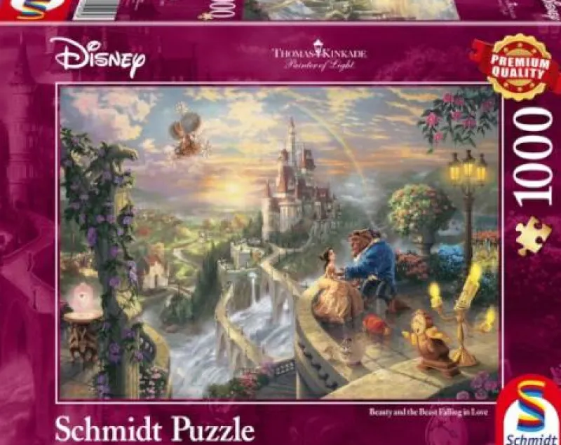 Schmidt Spiele Erwachsenenpuzzle>Thomas Kinkade: Schöne und das Biest - Puzzle 1000
