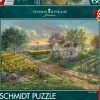 Schmidt Spiele Erwachsenenpuzzle>Thomas Kinkade: Sonnenblumenfelder - Puzzle 1000 T