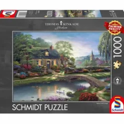 Schmidt Spiele Erwachsenenpuzzle>Thomas Kinkade: Stoney Creek Cottage - Puzzle 1000