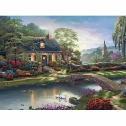 Schmidt Spiele Erwachsenenpuzzle>Thomas Kinkade: Stoney Creek Cottage - Puzzle 1000