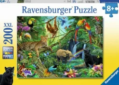 Ravensburger Kinderpuzzle>Tiere im Dschungel - Puzzle 200 Teile