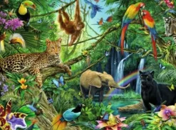 Ravensburger Kinderpuzzle>Tiere im Dschungel - Puzzle 200 Teile