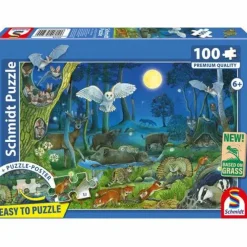 Schmidt Spiele Kinderpuzzle>Tiere Nachts Im Wald 100 Teile