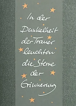 Räder Karten>Transparent Trauerkarte „In der Dunkelheit"