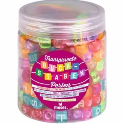 Moses Basteln>Transparente Buchstabenperlen