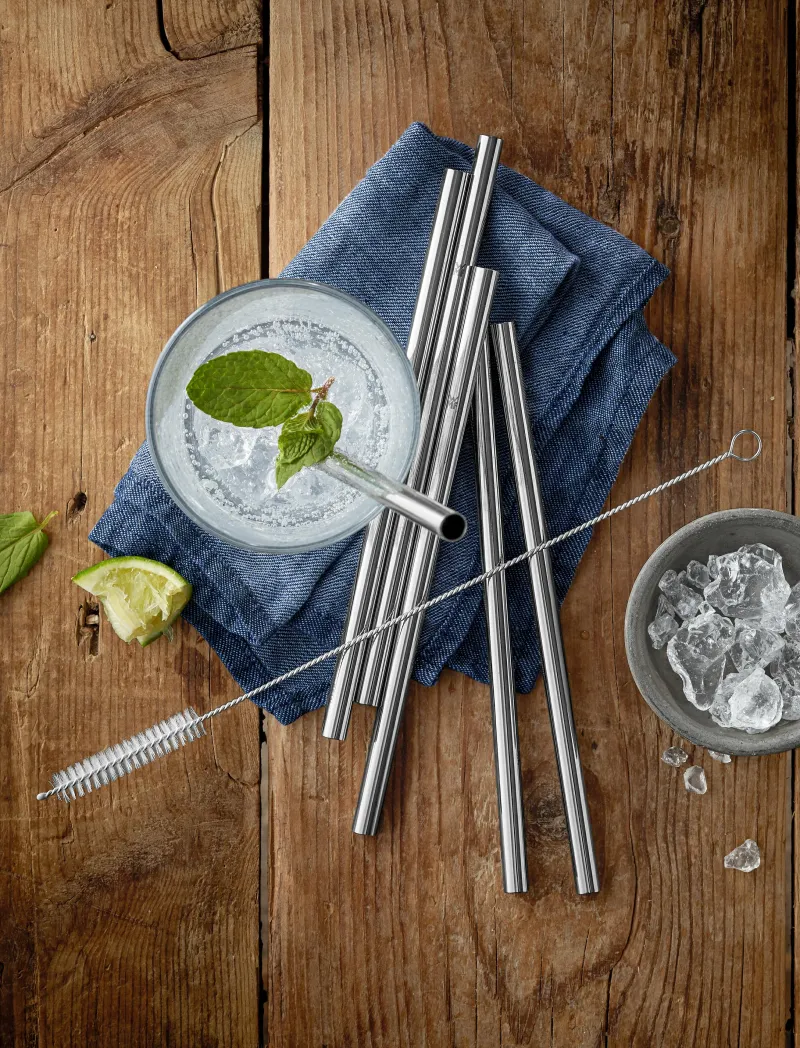 WMF GmbH Barzubehör>Trinkhalm-Set Baric Cromargan® 6-teilig mit Reinig