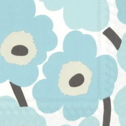 IHR Servietten|Servietten Und Serviettenringe>Unikko Turquoise Lunch-Servietten L 552642