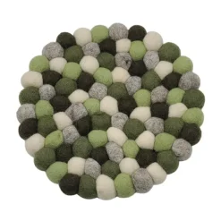 Frida Feeling GmbH Dekoration>Untersetzer dicke Kugeln 21cm grün, grau,weiß