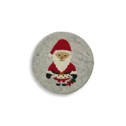 Frida Feeling GmbH Tischdecken, Untersetzer Und Co>Untersetzer Santa Claus, hellgrau (Ø ca. 21 cm)