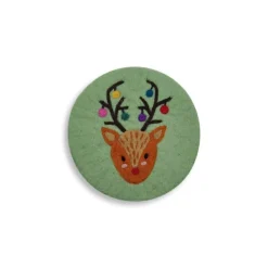 Frida Feeling GmbH Dekoration>Untersetzer Weihnachtshirsch 21cm hellgrün