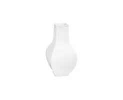 Meissener Porzellan Henkelbecher>Vase 25,5 cm eckig Weiss