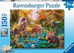 Ravensburger Kinderpuzzle>Versammlung der Dinosaurier - Puzzle 150 Teile